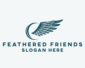 Feather Wings Flight logo design