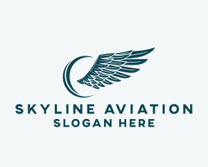 Flight - Feather Wings Flight logo design