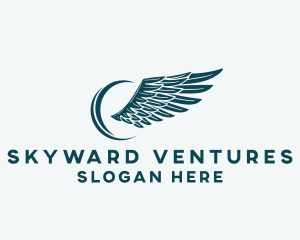 Flight - Feather Wings Flight logo design