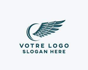 Shipment - Feather Wings Flight logo design