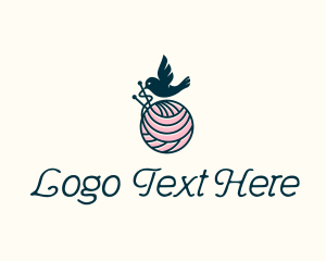 Needle - Bird Knit Yarn logo design