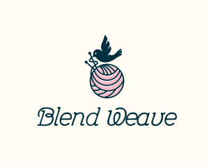 Bird Knit Yarn logo design