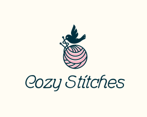 Bird Knit Yarn logo design