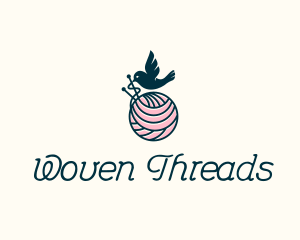 Bird Knit Yarn logo design