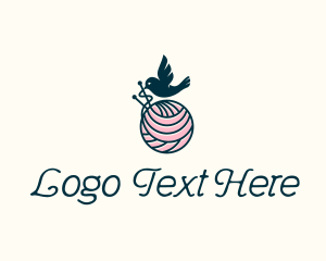 Knit - Bird Knit Yarn logo design