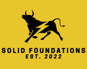 Buffalo - Lightning Bull Farm logo design