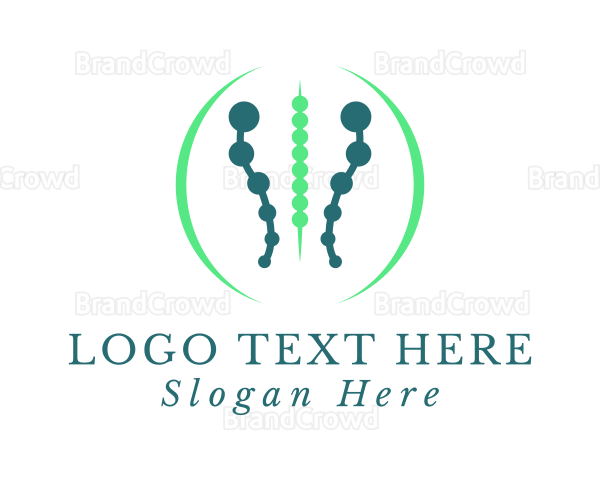 Spine Chiropractor Therapist Logo