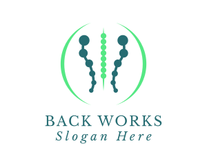 Spine Chiropractor Therapist logo design