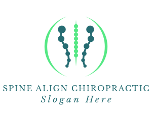 Spine Chiropractor Therapist logo design