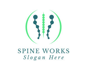 Spine - Spine Chiropractor Therapist logo design