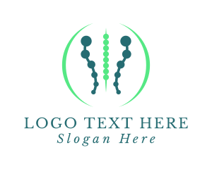 Physiotherapy - Spine Chiropractor Therapist logo design