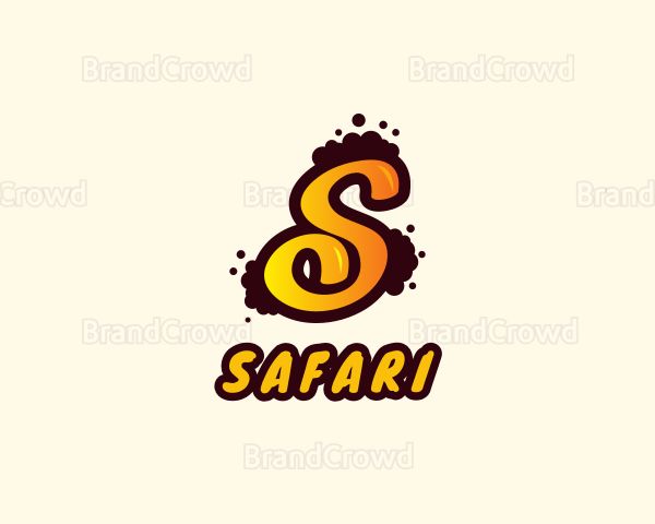 Letter S Graffiti Art Logo