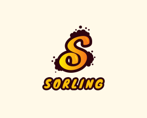 Letter S Graffiti Art logo design