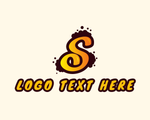 Skate - Letter S Graffiti Art logo design