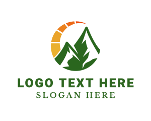 Nature - Solar Energy Mountain logo design
