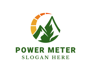Meter - Solar Energy Mountain logo design