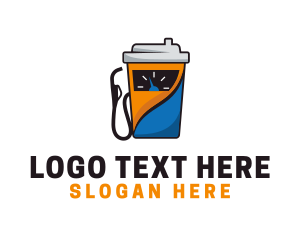 Oil Rig - Coffee Cup Fuel logo design