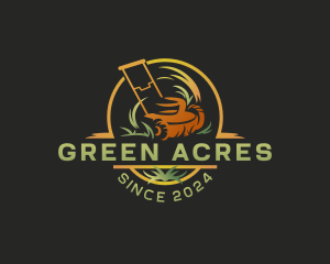 Mowing - Grass Lawn Mowing logo design