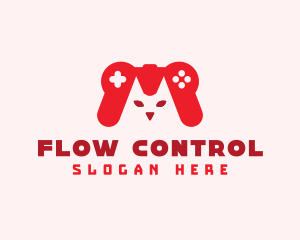 Cat Game Controller logo design