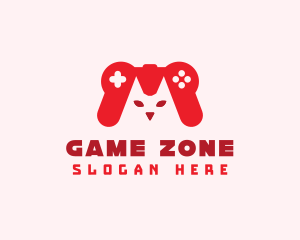 Cat Game Controller logo design