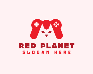 Cat Game Controller logo design