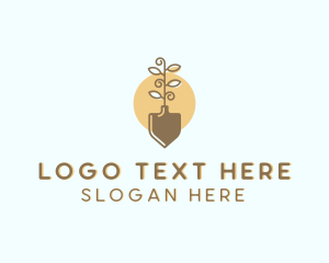 Landscaping - Tree Planting Shovel logo design