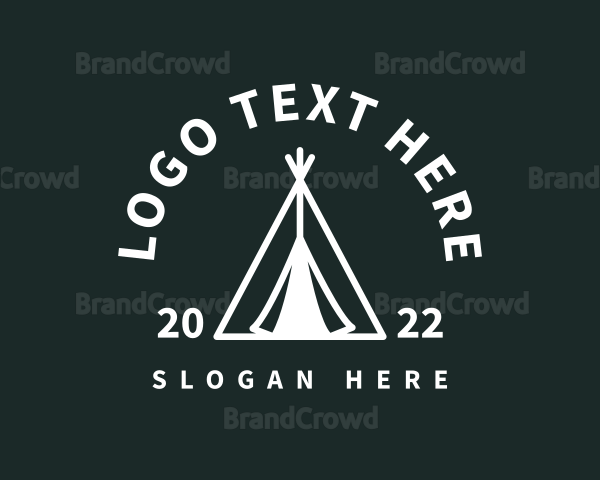 Outdoor Camping Tent Logo