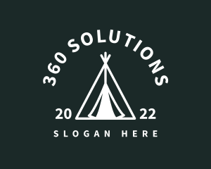 Outdoor Camping Tent  logo design