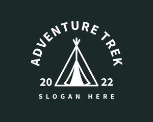 Trek - Outdoor Camping Tent logo design