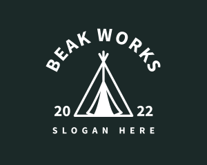 Outdoor Camping Tent  logo design