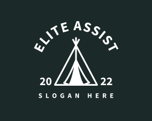 Outdoor Camping Tent  logo design