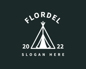 Outdoor Camping Tent  logo design