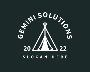 Outdoor Camping Tent  logo design