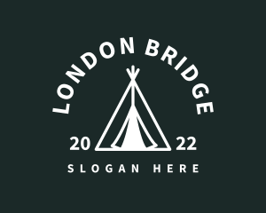 Outdoor Camping Tent  logo design