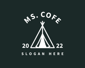 Outdoor Camping Tent  logo design