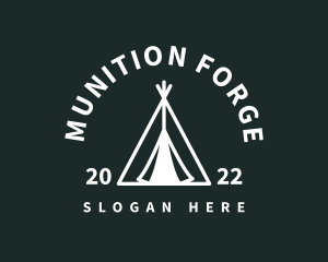 Outdoor Camping Tent  logo design