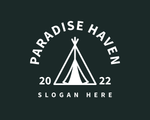 Outdoor Camping Tent  logo design