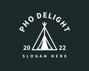 Outdoor Camping Tent  logo design