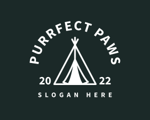 Outdoor Camping Tent  logo design