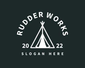 Outdoor Camping Tent  logo design