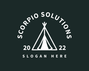 Outdoor Camping Tent  logo design