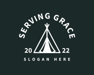 Outdoor Camping Tent  logo design