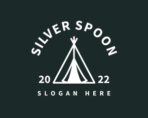 Outdoor Camping Tent  logo design