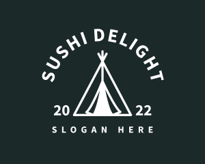 Outdoor Camping Tent  logo design