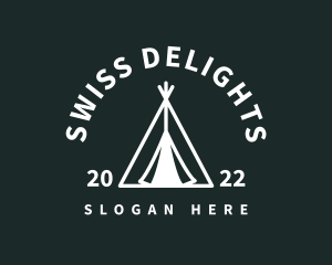 Outdoor Camping Tent  logo design