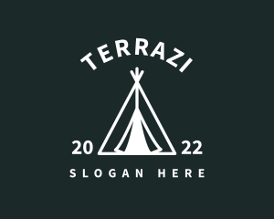 Outdoor Camping Tent  logo design