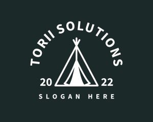 Outdoor Camping Tent  logo design