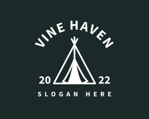 Outdoor Camping Tent  logo design