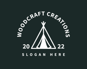 Outdoor Camping Tent  logo design