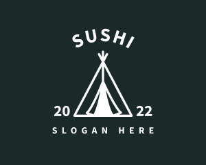 Outdoor Camping Tent  logo design